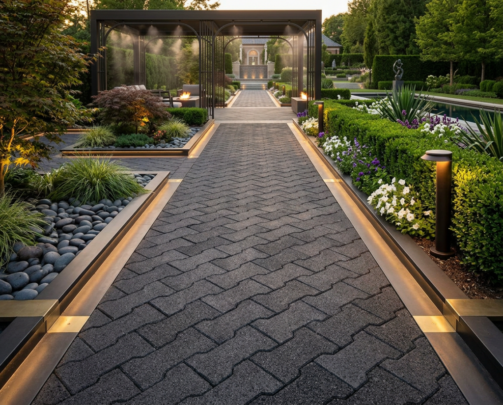 High end luxury garden walkway_1