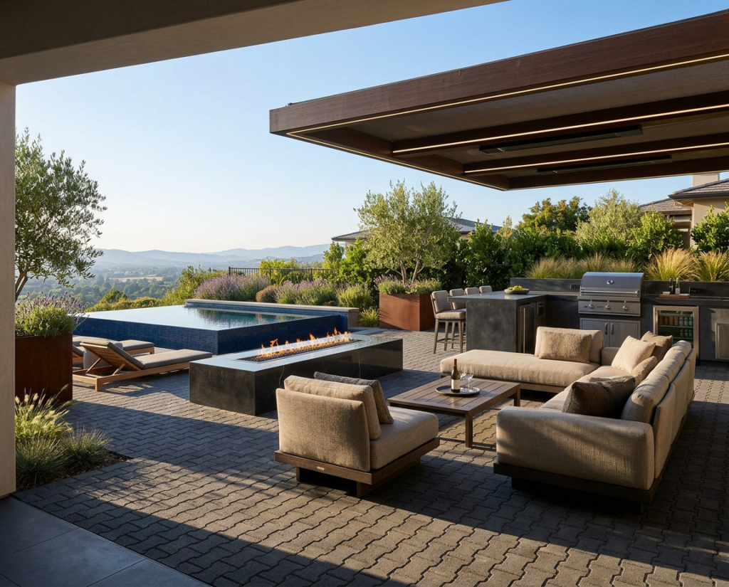 High end luxury outdoor living area_2