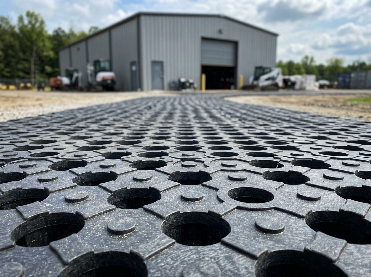 Path to a storage building